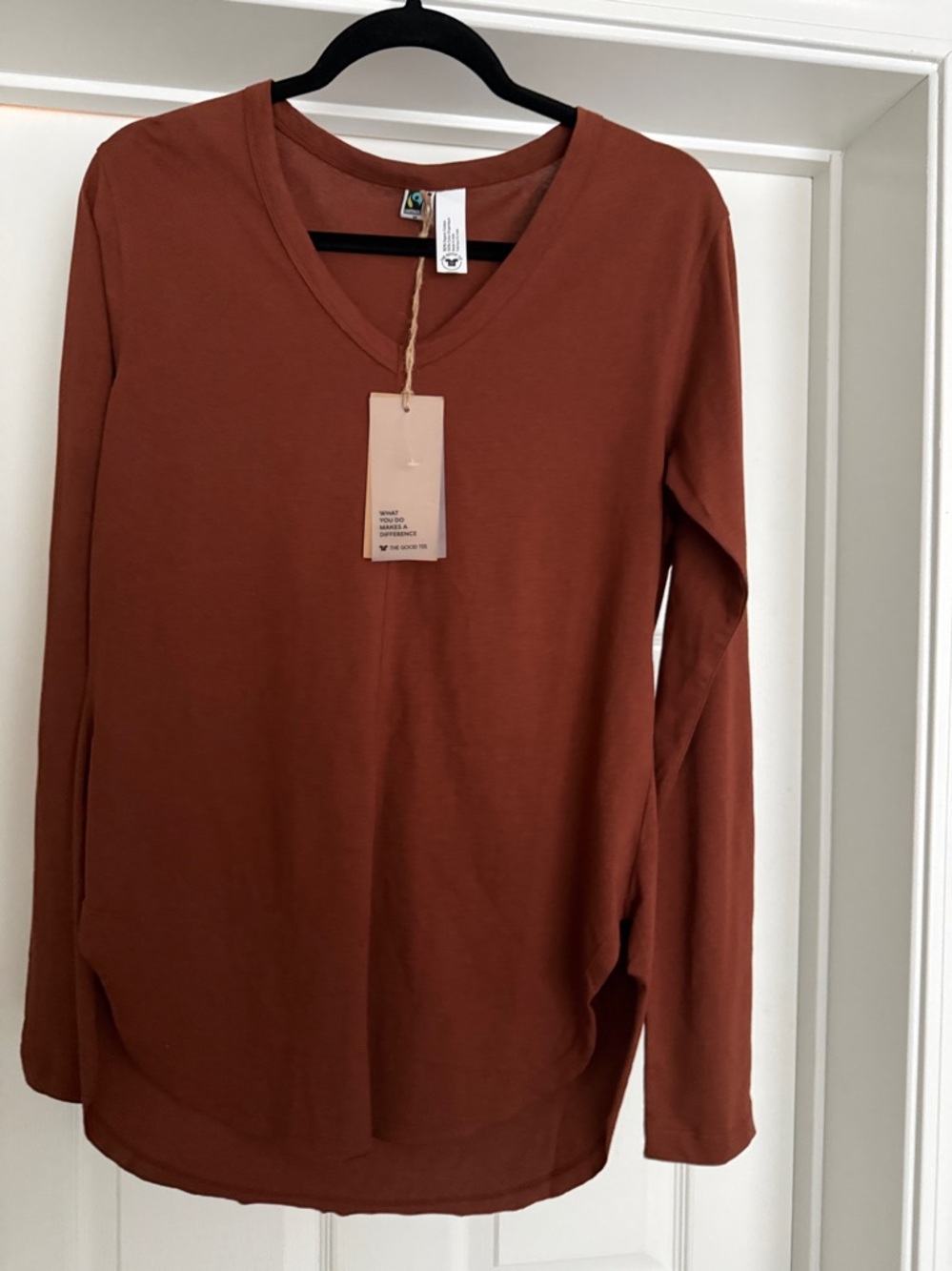 Womans Long-Sleeve Crewneck Sweater - Russet